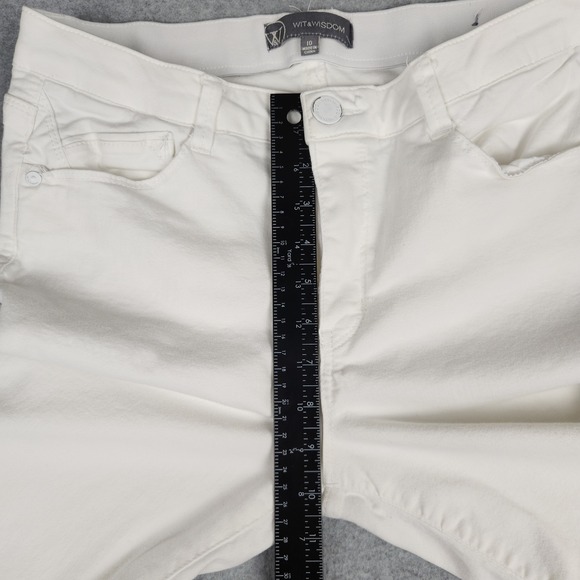 Wit & Wisdom Skinny Pants Womens 10 White Ab-solution L103VMX2 Stretch Mid Rise - Picture 5 of 8